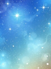 Obraz premium Abstract blue light background resembling a cosmic galaxy with shining stars and swirling nebulae, swirling