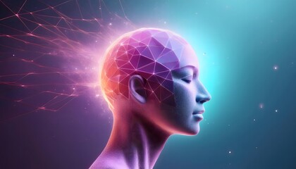 Obraz premium Mental health and depression concepts: Depression, abstract mind with fragmented thoughts.