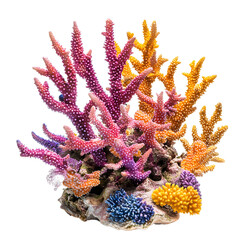 Summer isolated coral reef underwater exploration vibrant colors natural environment close-up view transparent beauty