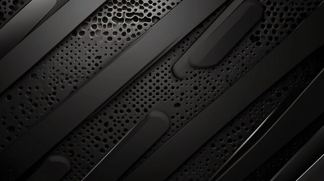 Abstract Black and Grey Pattern With Geometric Shapes