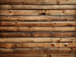 Incredible Wooden log wall. Brown wood log wall texture, natural background made with