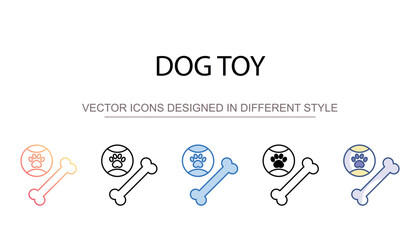 Dog toy icon design with white background stock illustration