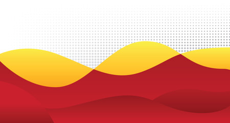 A red and gold wave patterned background with a red and gold color scheme.