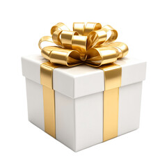 white and gold gift box