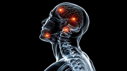 x ray of human body with body trigger points