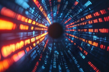 Always loved and remembered. Abstract data visualization in vibrant colors.