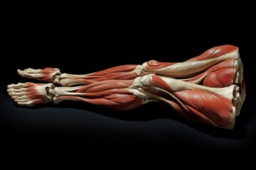 detailed anatomical model of human legs and feet