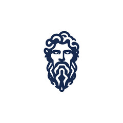 Lightning zeus god logo