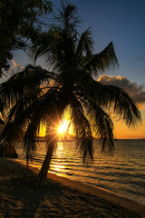 Sunset over Hillsborough Bay, Carriacou Island, Grenada.
