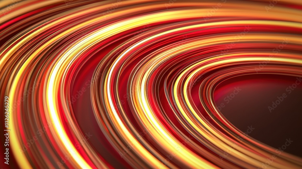 Poster a vibrant swirl of red and golden lines creates a dynamic, abstract pattern, evoking energy and move