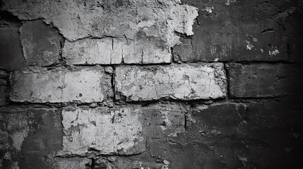 Obraz premium Textured Brick Wall with Weathered Surface and Cracked Paint