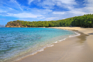 Anse La Roche Beach on Carriacou Island, Grenada.