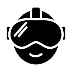 Human VR Glasses Solid icon