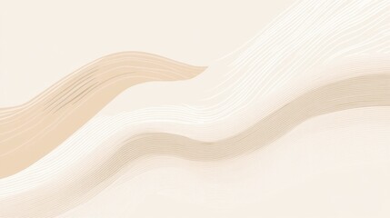 Abstract Beige Wave Lines Pattern Design
