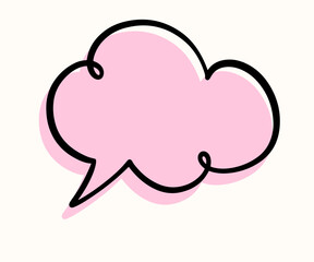 Chat Speech Bubble Message Text Cloud Vector Shape