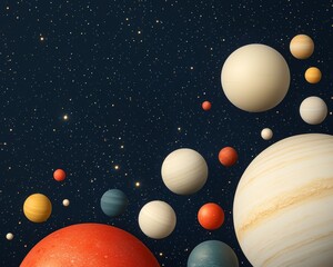 Fototapeta premium Celestial Bodies Orbit Visualization in Space An Astronomical Perspective