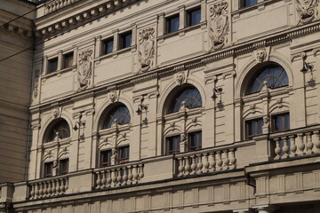 Fototapeta premium Ornate classical building facade details