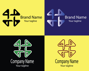 Obraz premium A Excellent latest unique logo design in four different styles for business companies, stores, shops, organizations, associations etc.