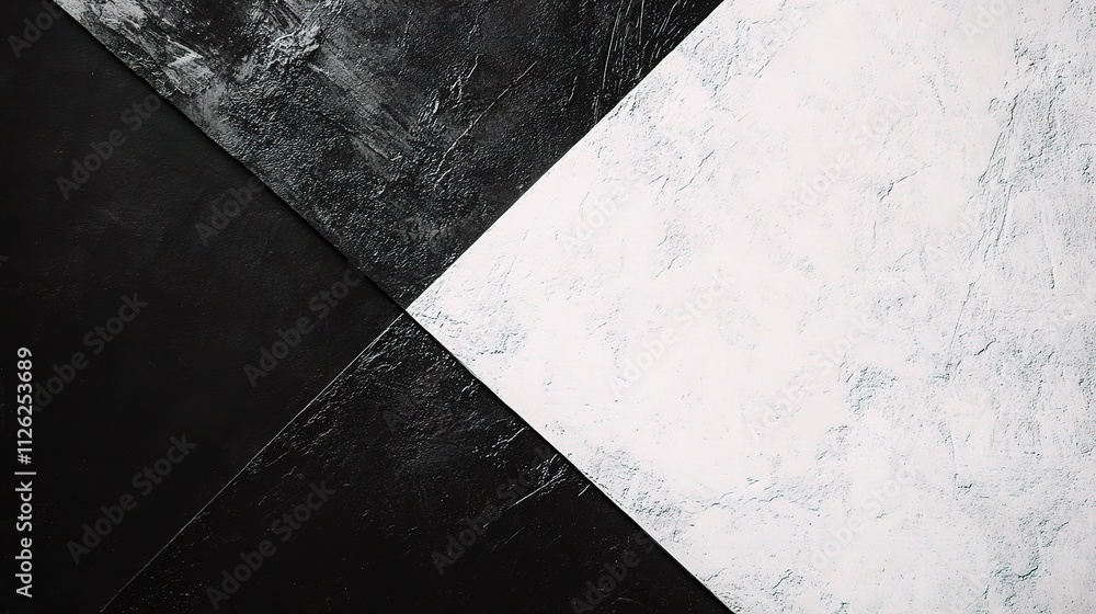 Poster minimalist black and white design with soft textured elements