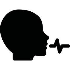 Simple vector icon man talking