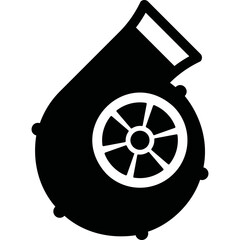 Simple vector icon turbocharger
