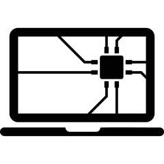 Simple vector icon laptop
