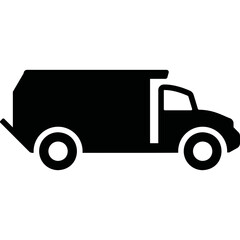Simple vector icon heavy truck