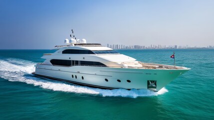 Luxury Yacht on the Waves