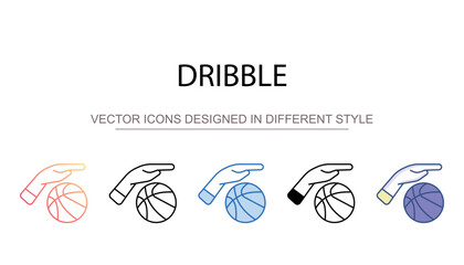 Dribble icon design with white background stock illustration