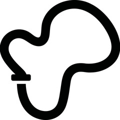 Simple vector icon race track map
