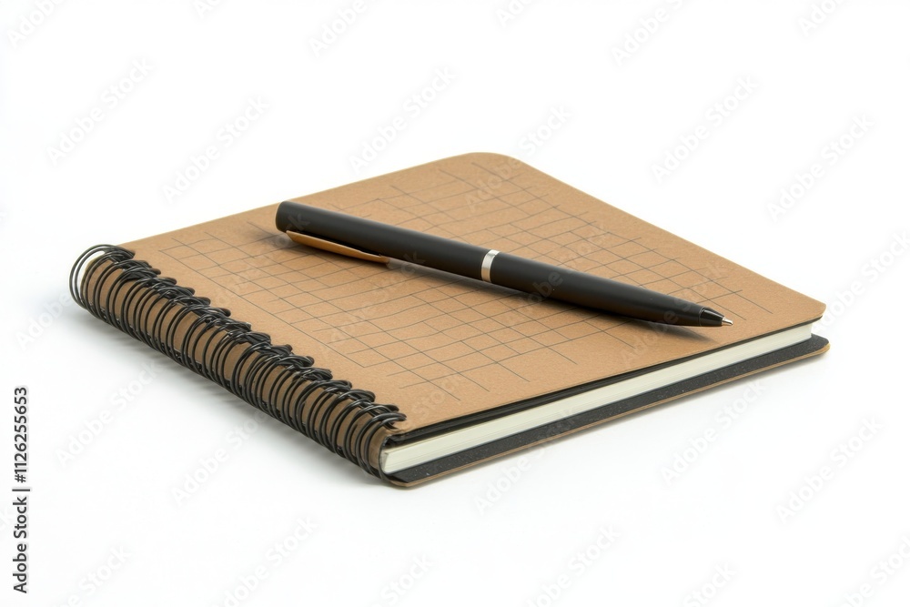 Poster an open spiral bound notebook with graph paper