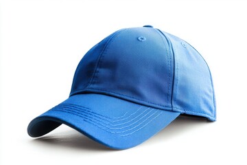 Blue baseball cap isolated on a white background