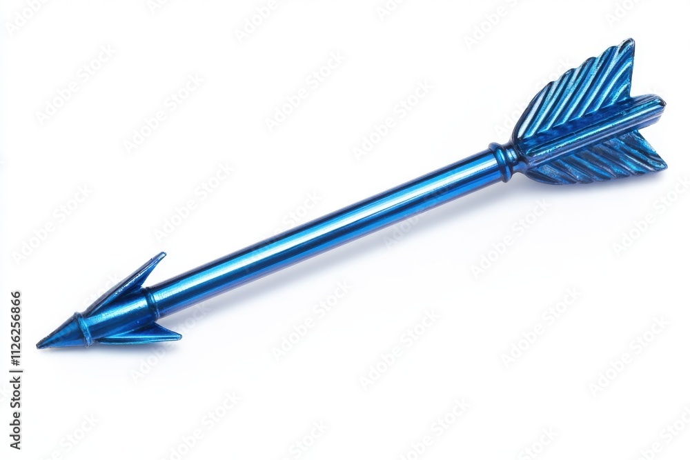 Poster blue dart arrow isolated on a white background