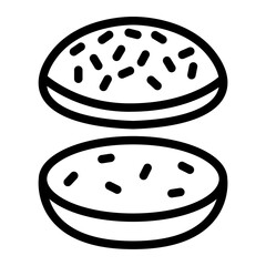 Burger Patties line icon