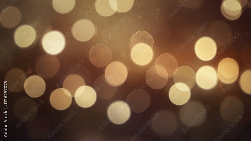 Poster warm golden bokeh lights creating a soft blurred background