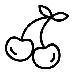 Cherry line icon