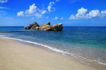 Anse La Roche Beach on Carriacou Island, Grenada.
