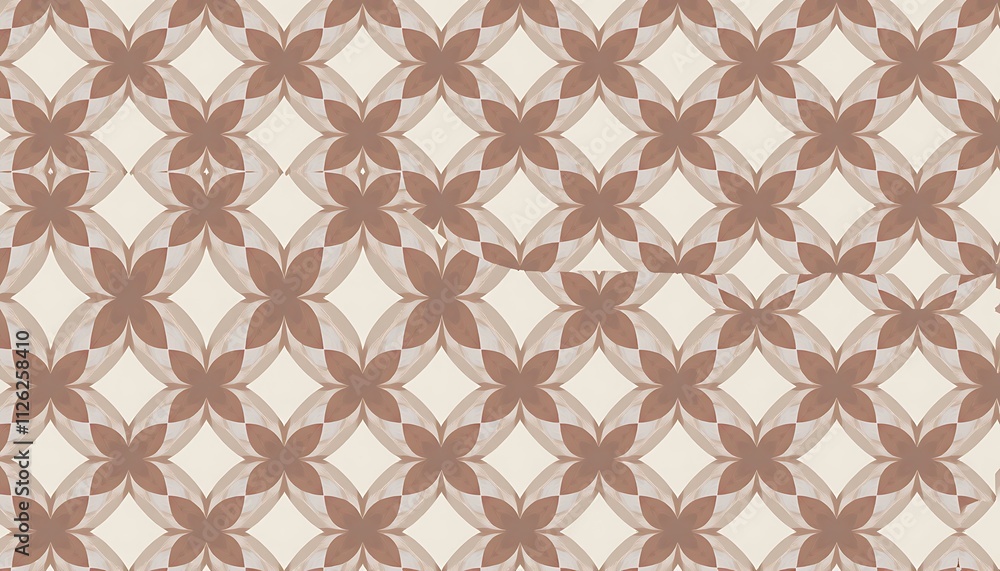 Poster abstract beige brown floral pattern seamless texture design. the design is seamless and features a d