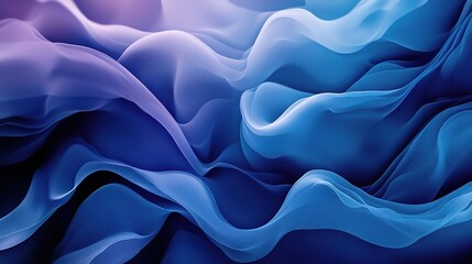 Fototapeta premium Subtle Gradient of Rich Deep Blue Tones in Fluid Wave Patterns