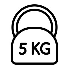 Kettlebell line icon