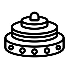 Landmine down line icon