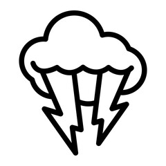 Lighting Bolt  line icon