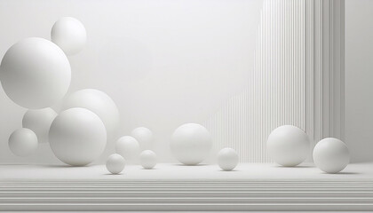 Obraz premium Abstrakcyjna biała textura geometryczna, tło geometryczne, tapeta, puste miejsce 