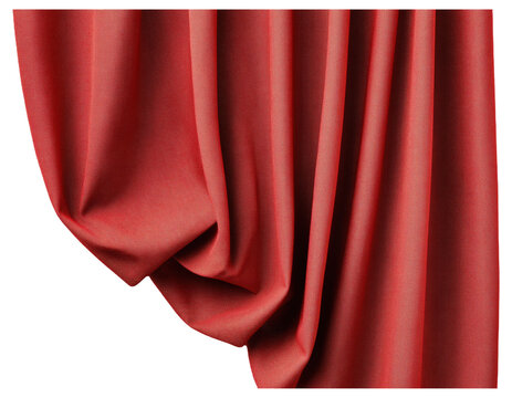 PNG Red fabric with draped folds