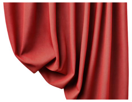 PNG Red fabric with draped folds
