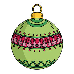 ornament ball christmas colorful cartoon
