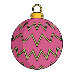 Obraz premium Christmas ball vector with colorful ornaments