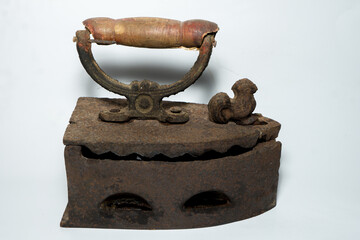 old iron isolated on white