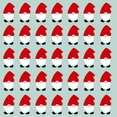 CUTE VINTAGE CHRISTMAS DWARFS DESIGN PATTERN