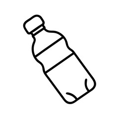 water bottle icon, food vector icon, beverage vector illustration - black outline icon of water bottle symbolizing food, beverage, and tasty food in simple design.